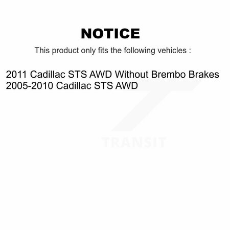 Kugel Front Wheel Bearing And Hub Assembly Pair For Cadillac STS AWD K70-100305